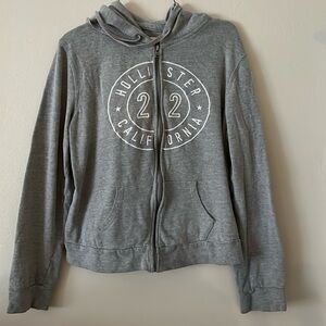 Hollister California 22 large soft good shape gray lounge weekend casual zip up
